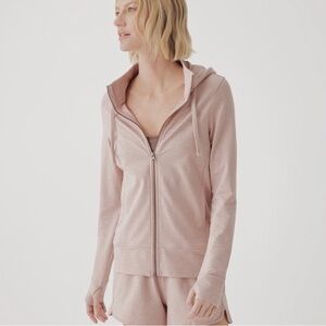 PAC zip up hoodie dusty pink